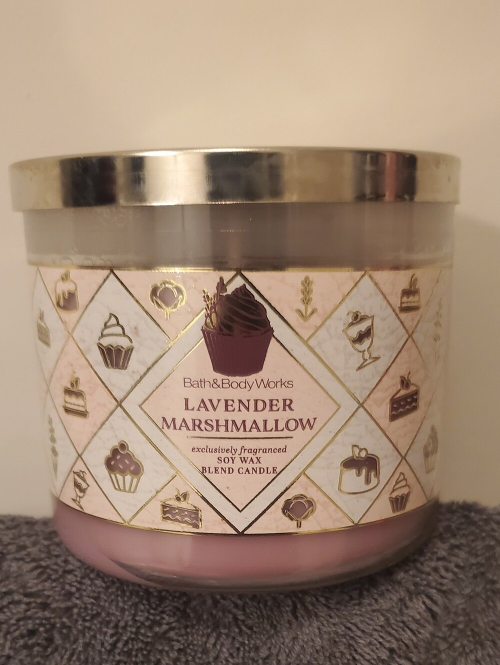 Bath & Body Works Lavender Marshmallow Soy Wax Candle